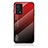 Silicone Frame Mirror Rainbow Gradient Case Cover LS1 for Oppo A55 4G Red