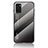 Silicone Frame Mirror Rainbow Gradient Case Cover LS1 for Oppo A55S 5G Dark Gray