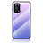 Silicone Frame Mirror Rainbow Gradient Case Cover LS1 for Oppo A74 4G Clove Purple