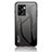 Silicone Frame Mirror Rainbow Gradient Case Cover LS1 for Oppo A77 5G Dark Gray