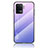 Silicone Frame Mirror Rainbow Gradient Case Cover LS1 for Oppo A94 4G Clove Purple