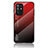 Silicone Frame Mirror Rainbow Gradient Case Cover LS1 for Oppo A95 5G Red