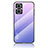 Silicone Frame Mirror Rainbow Gradient Case Cover LS1 for Oppo A96 5G Clove Purple