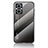 Silicone Frame Mirror Rainbow Gradient Case Cover LS1 for Oppo A96 5G Dark Gray