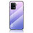 Silicone Frame Mirror Rainbow Gradient Case Cover LS1 for Oppo F19 Pro Clove Purple