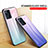 Silicone Frame Mirror Rainbow Gradient Case Cover LS1 for Oppo Find X3 5G