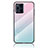 Silicone Frame Mirror Rainbow Gradient Case Cover LS1 for Oppo Find X3 5G