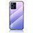 Silicone Frame Mirror Rainbow Gradient Case Cover LS1 for Oppo Find X3 Pro 5G Clove Purple