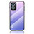 Silicone Frame Mirror Rainbow Gradient Case Cover LS1 for Oppo Find X5 Lite 5G Clove Purple