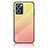Silicone Frame Mirror Rainbow Gradient Case Cover LS1 for Oppo Find X5 Lite 5G Yellow