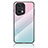 Silicone Frame Mirror Rainbow Gradient Case Cover LS1 for Oppo Find X5 Pro 5G