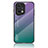 Silicone Frame Mirror Rainbow Gradient Case Cover LS1 for Oppo Find X5 Pro 5G