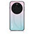 Silicone Frame Mirror Rainbow Gradient Case Cover LS1 for Oppo Find X6 5G Cyan