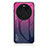 Silicone Frame Mirror Rainbow Gradient Case Cover LS1 for Oppo Find X6 5G Hot Pink