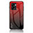 Silicone Frame Mirror Rainbow Gradient Case Cover LS1 for Oppo K10 5G India Red