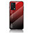 Silicone Frame Mirror Rainbow Gradient Case Cover LS1 for Oppo K9 5G Red