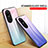 Silicone Frame Mirror Rainbow Gradient Case Cover LS1 for Oppo Reno10 5G