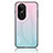 Silicone Frame Mirror Rainbow Gradient Case Cover LS1 for Oppo Reno10 Pro 5G