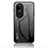 Silicone Frame Mirror Rainbow Gradient Case Cover LS1 for Oppo Reno10 Pro 5G Dark Gray