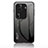 Silicone Frame Mirror Rainbow Gradient Case Cover LS1 for Oppo Reno11 Pro 5G Dark Gray