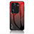 Silicone Frame Mirror Rainbow Gradient Case Cover LS1 for Oppo Reno11 Pro 5G Red