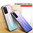 Silicone Frame Mirror Rainbow Gradient Case Cover LS1 for Oppo Reno6 5G