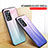 Silicone Frame Mirror Rainbow Gradient Case Cover LS1 for Oppo Reno7 5G