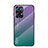 Silicone Frame Mirror Rainbow Gradient Case Cover LS1 for Oppo Reno7 Pro 5G Mixed