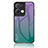 Silicone Frame Mirror Rainbow Gradient Case Cover LS1 for Oppo Reno8 Pro 5G