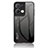 Silicone Frame Mirror Rainbow Gradient Case Cover LS1 for Oppo Reno8 Pro 5G Dark Gray