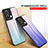 Silicone Frame Mirror Rainbow Gradient Case Cover LS1 for Oppo Reno9 5G