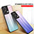 Silicone Frame Mirror Rainbow Gradient Case Cover LS1 for Oppo Reno9 Pro 5G