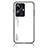 Silicone Frame Mirror Rainbow Gradient Case Cover LS1 for Realme 10 Pro+ Plus 5G White