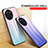 Silicone Frame Mirror Rainbow Gradient Case Cover LS1 for Realme 11 4G