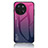 Silicone Frame Mirror Rainbow Gradient Case Cover LS1 for Realme 11 4G Hot Pink