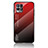 Silicone Frame Mirror Rainbow Gradient Case Cover LS1 for Realme 8i Red