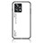 Silicone Frame Mirror Rainbow Gradient Case Cover LS1 for Realme 9 Pro+ Plus 5G White