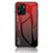 Silicone Frame Mirror Rainbow Gradient Case Cover LS1 for Realme 9i 5G Red