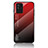 Silicone Frame Mirror Rainbow Gradient Case Cover LS1 for Realme C20 Red