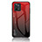 Silicone Frame Mirror Rainbow Gradient Case Cover LS1 for Realme C31 Red