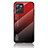 Silicone Frame Mirror Rainbow Gradient Case Cover LS1 for Realme C35 Red