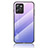 Silicone Frame Mirror Rainbow Gradient Case Cover LS1 for Realme Narzo 50A Prime Clove Purple