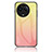 Silicone Frame Mirror Rainbow Gradient Case Cover LS1 for Realme Narzo 60x 5G Yellow