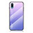 Silicone Frame Mirror Rainbow Gradient Case Cover LS1 for Samsung Galaxy A02 Clove Purple