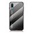 Silicone Frame Mirror Rainbow Gradient Case Cover LS1 for Samsung Galaxy A02 Dark Gray