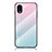 Silicone Frame Mirror Rainbow Gradient Case Cover LS1 for Samsung Galaxy A03 Core