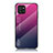 Silicone Frame Mirror Rainbow Gradient Case Cover LS1 for Samsung Galaxy A03 Hot Pink
