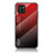 Silicone Frame Mirror Rainbow Gradient Case Cover LS1 for Samsung Galaxy A03 Red