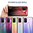 Silicone Frame Mirror Rainbow Gradient Case Cover LS1 for Samsung Galaxy A03s