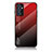 Silicone Frame Mirror Rainbow Gradient Case Cover LS1 for Samsung Galaxy A05s Red